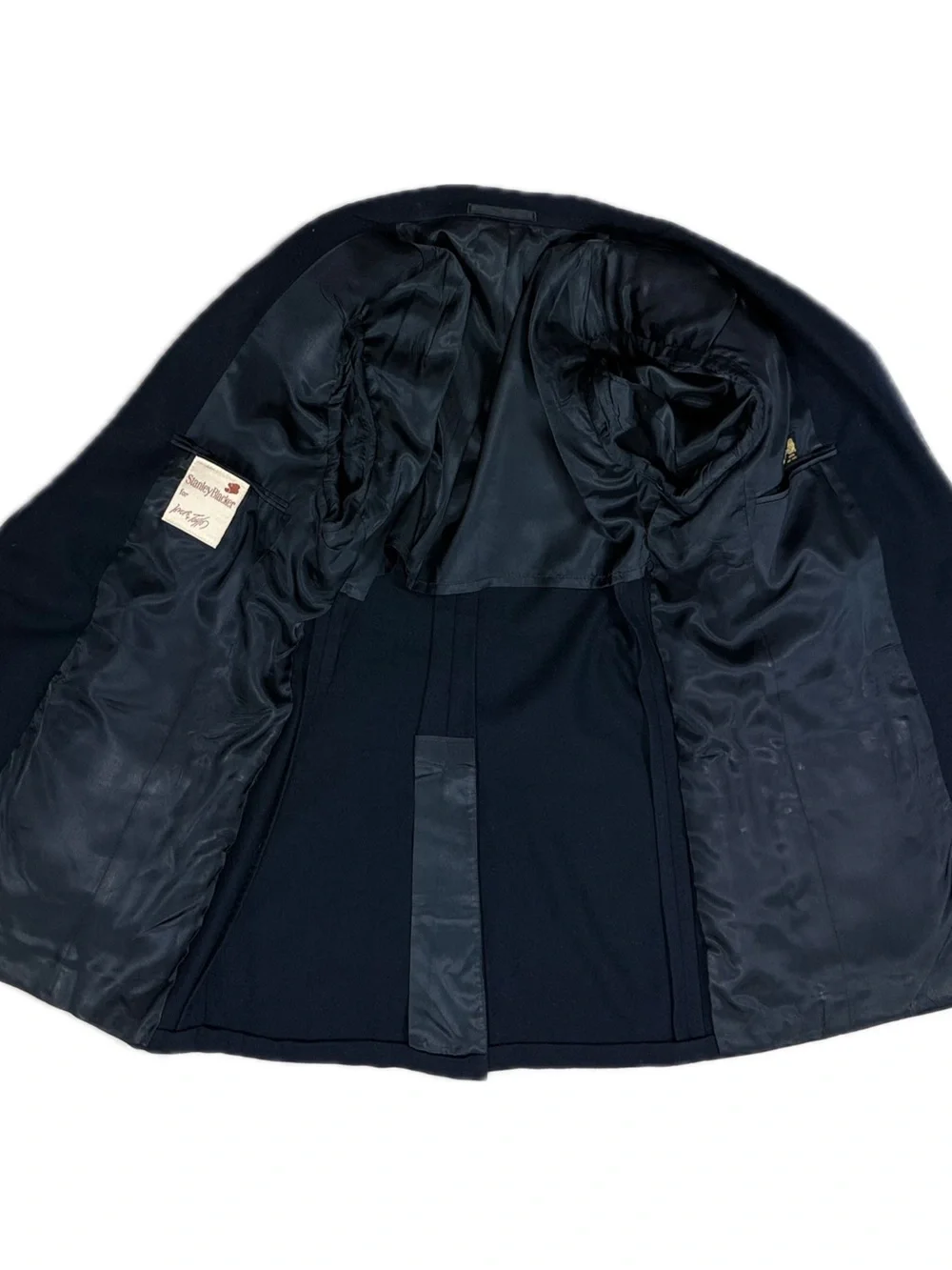 Vtg Stanley Blacker Lord Taylor Woolmark Navy Gold Button Blazer‎ Sport Coat 40R